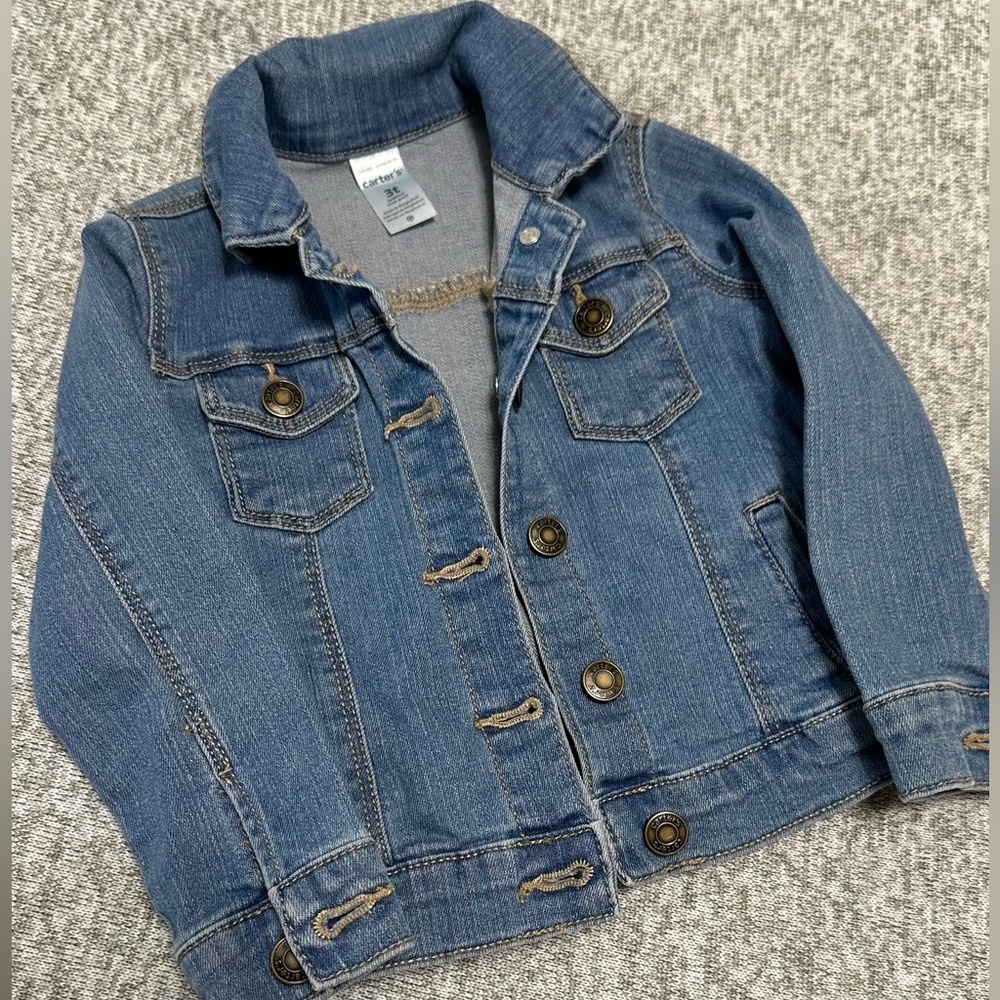 Carter's Button Up Denim Jacket Size 3t - Picture 2 of 4